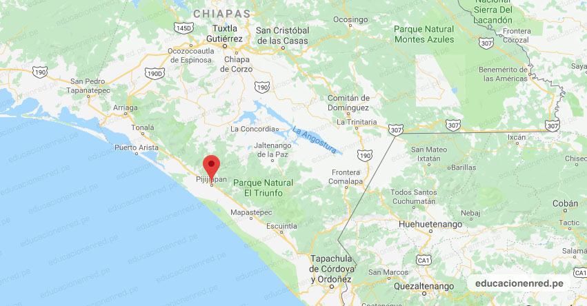 Temblor en México de Magnitud 4.2 (Hoy Jueves 05 Diciembre 2019) Sismo - Epicentro - Pijijiapan - Chiapas - CHIS. - SSN - www.ssn.unam.mx