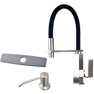  Stainless Steel Kitchen Sink Faucet with Soap Dispenser