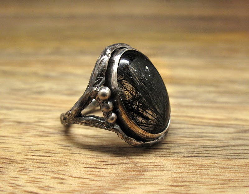 Harlequin&Lionhead handmade sterling silver ring, custom designed for an illustration artist.