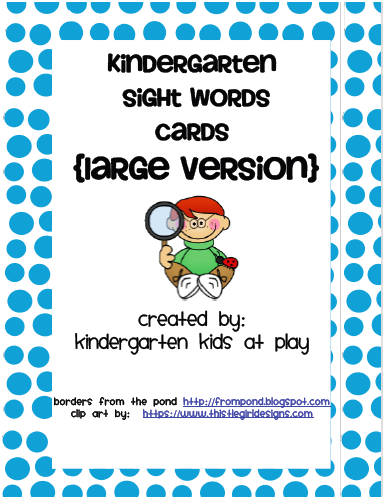 Sight  printable Freebie: At Play: Word Flash Kids word Kindergarten Kindergarten  kindergarten sight