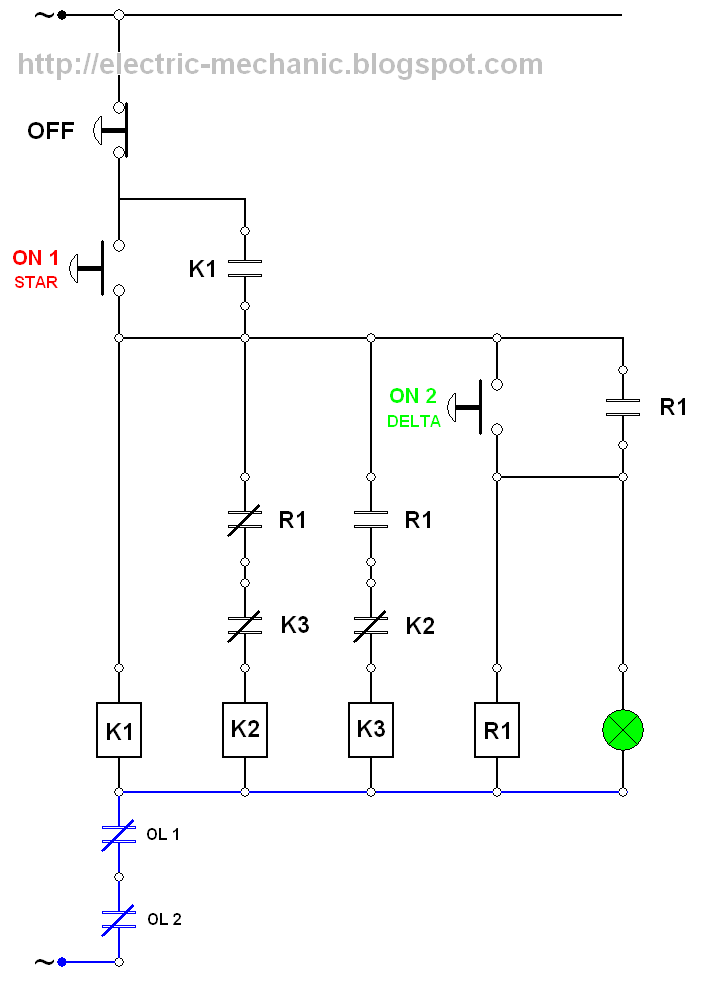 Elektro Mekanik Rangkaian Kontaktor Star Delta Manual