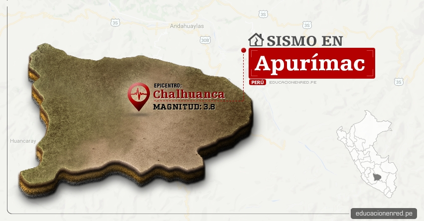 Temblor en Apurímac de 3.8 Grados (Hoy Lunes 5 Junio 2017) Sismo EPICENTRO Chalhuanca - Aymaraes - IGP - www.igp.gob.pe