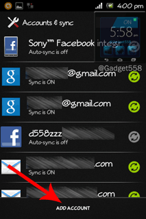 Menambah akun gmail di Android