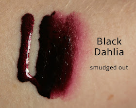 Black Dahlia Lip Tar smudged out