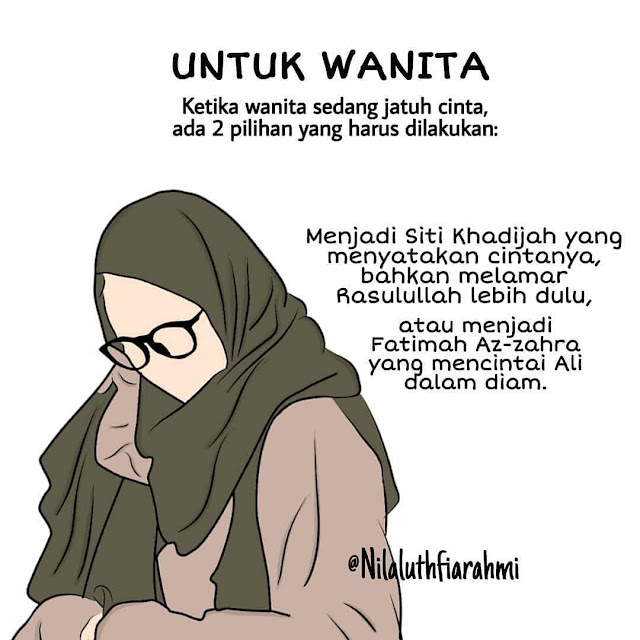  Kata  Motivasi Wallpaper Anime Hijab  Muslimah Cartoon Hijabi