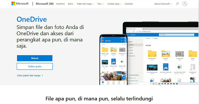 Daftar OneDrive Cloud