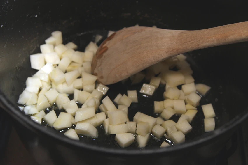 Orzotto z porem i ziemniakami