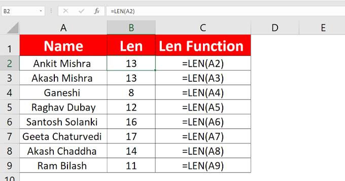 Len function In Excel | Advance Excel Formula 