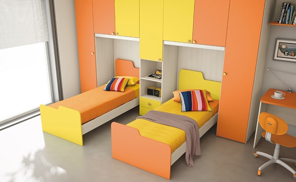  Lemari  Pakaian  Warna  Warni Untuk Kamar Tidur Modern 