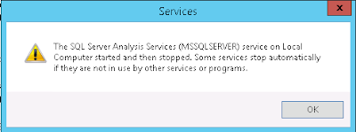 SQL Server Analysis Services Stopped