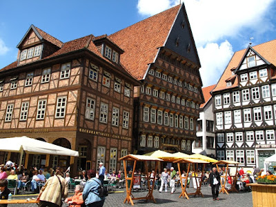 Rebuilt Guildhalls at Hildesheim