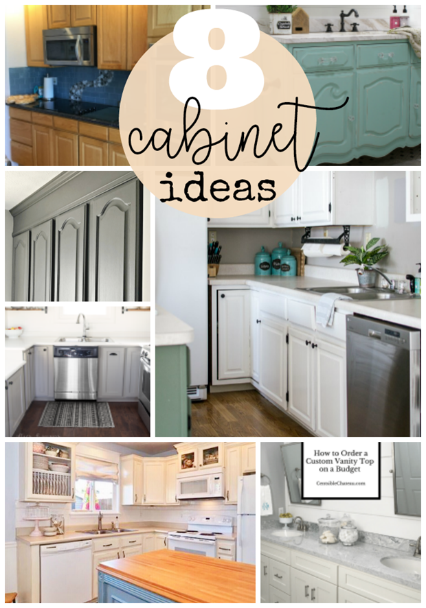 8 Cabinet Ideas at GingerSnapCrafts.com #cabinets #forthehome