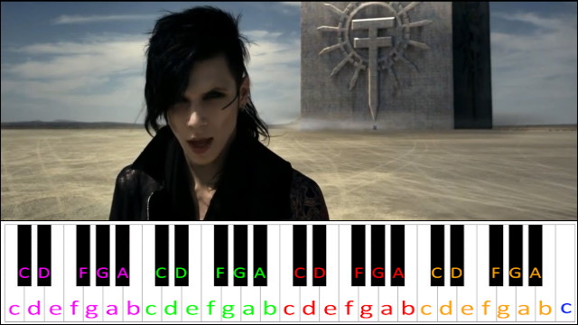 Lost It All by Black Veil Brides Piano / Keyboard Easy Letter Notes for Beginners