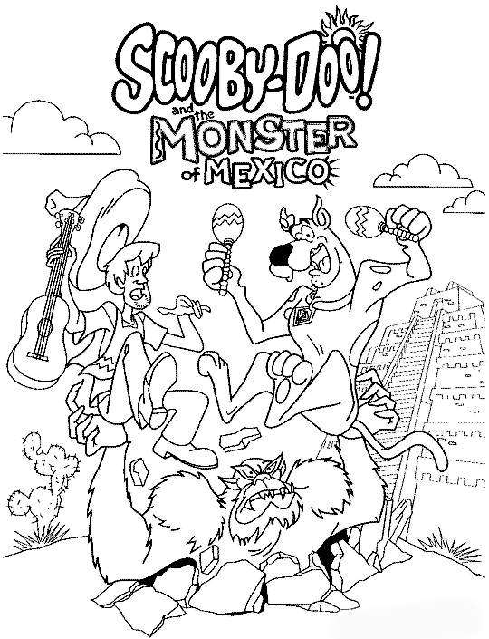Scooby Doo Coloring In Sheet 6