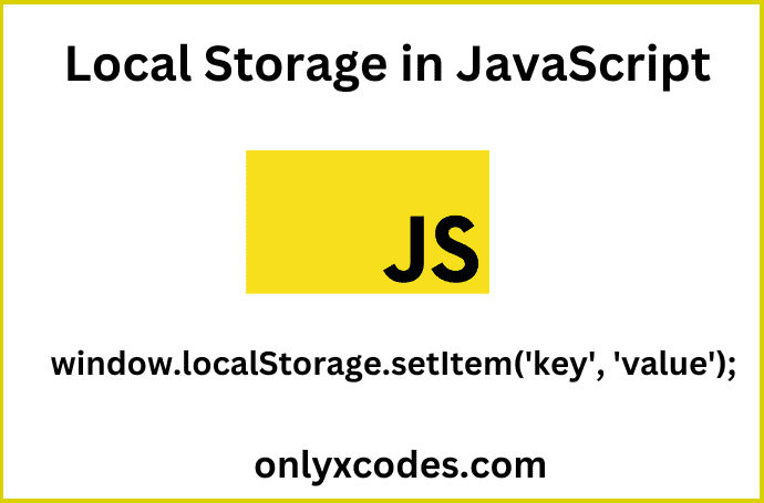 local storage in javascript