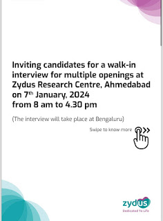 Zydus Research Centre Walk In Interview For Multiple Opening