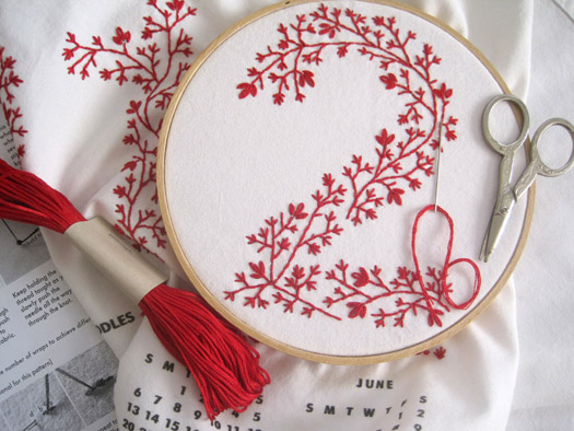 I'd love to see stitched wedding table numbers in embroidery hoops