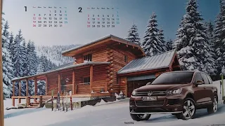 Volkswagen 2014年カレンダー（1月/2月）