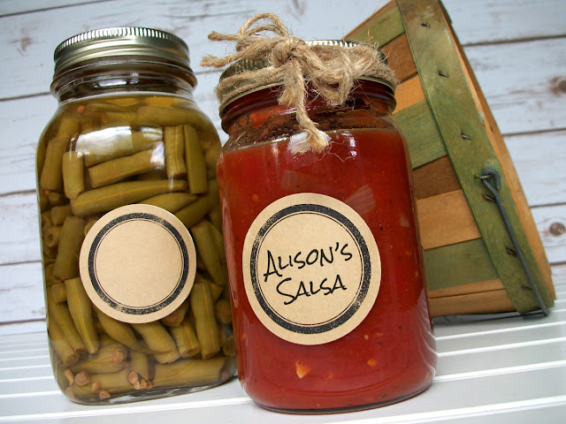 rustic black kraft canning jar labels