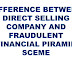 DIFFERENCE BETWEEN DIRECT SELLING COMPANY AND FRAUDULENT FINANCIAL PIRAMID SCEME