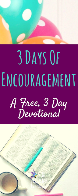 3DE (3 Days of Encouragement) is a free, 3-day devotional series that is delivered straight to your email inbox and it's all about becoming a more encouraging (and encouraged) follower of Jesus.