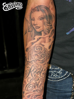 "Women & Money, Root of All Evil" Tattoo - By Mr. Cartoon