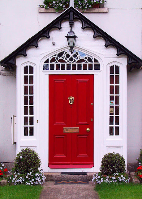 red front door