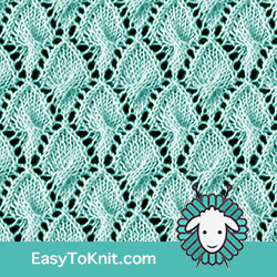 Eyelet Lace 51: Arrow | Easy to knit #knittingstitches #knittingpattern