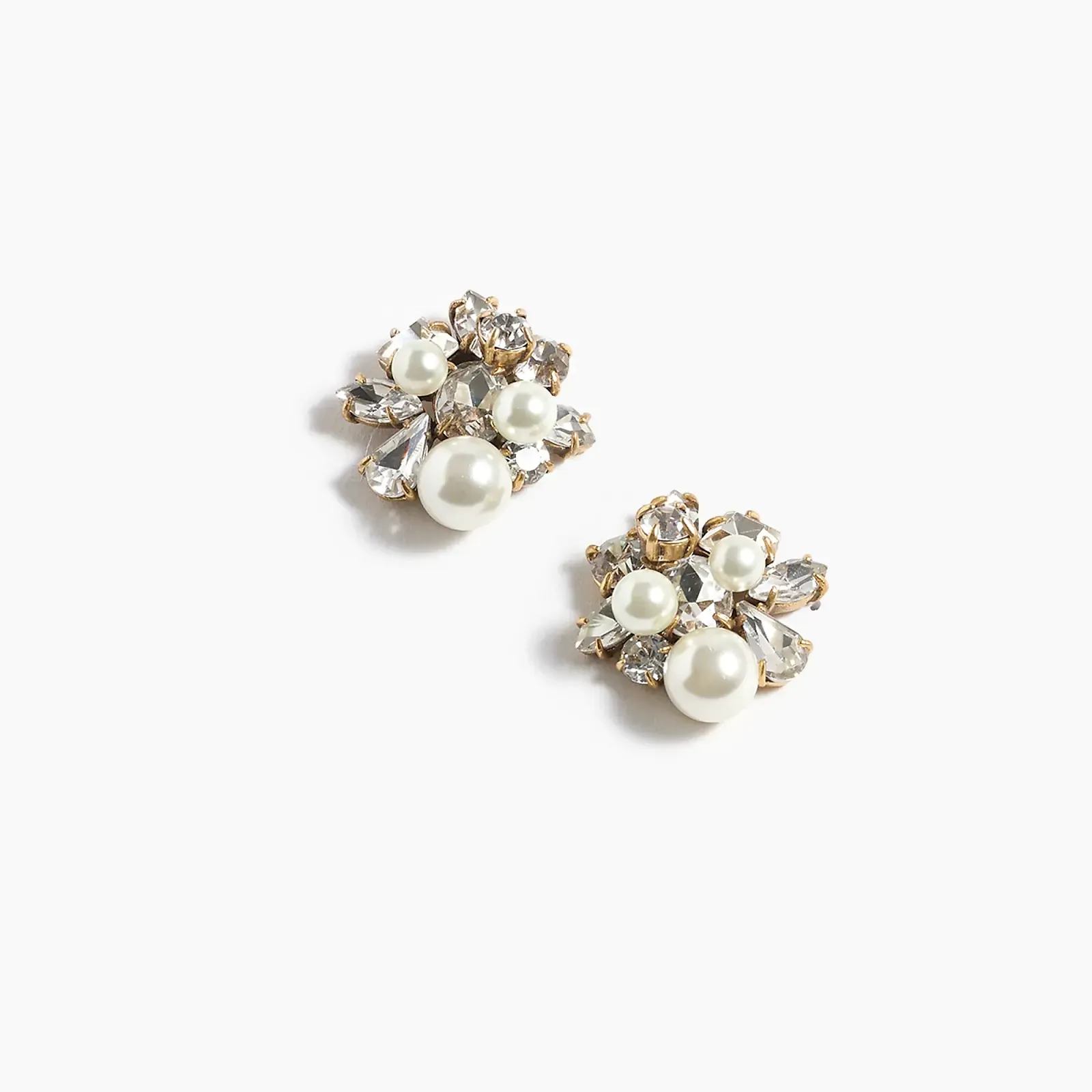 J Crew Pearl and crystal earrings - statement fashion blog