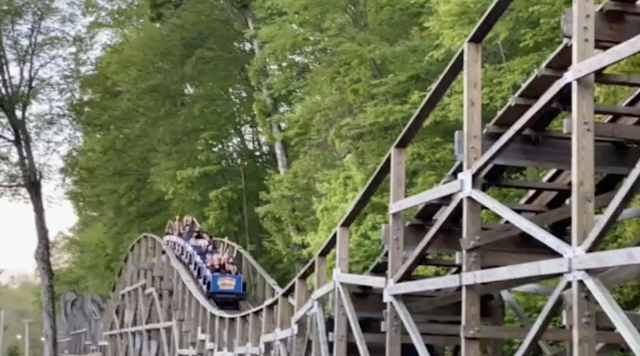 Boulder Dash Wooden Roller Coaster Airtime Hills Lake Compounce