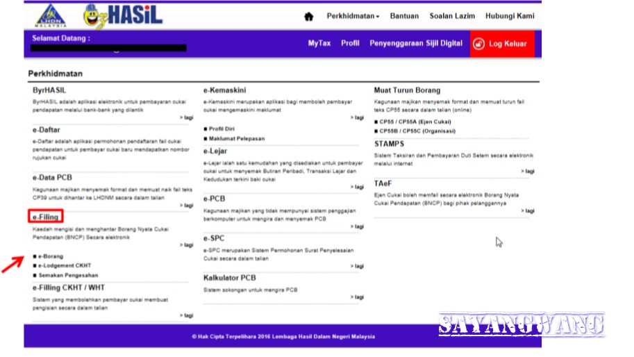 Cara cara isi borang income tax 2014 sayangwang