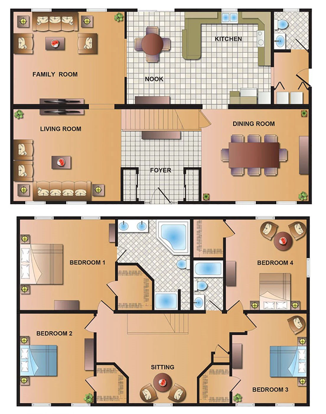 Modular Floorplans : Ace Home Inc 2story Muncy Glendale