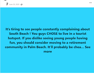 You should consider moving to a retirement community in Palm Beach"