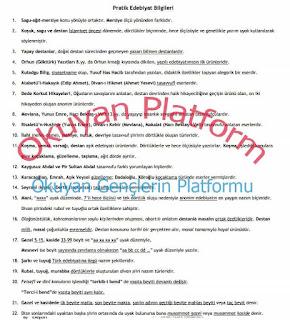 LYS Edebiyat Özet PDF İndir