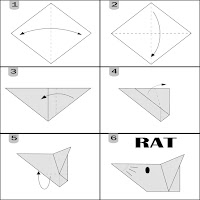 origami de animales rata