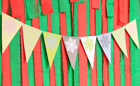 Red and Green Christmas Backdrop