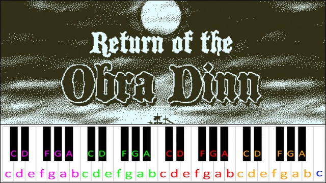 Return of the Obra Dinn - Main Theme Piano / Keyboard Easy Letter Notes for Beginners