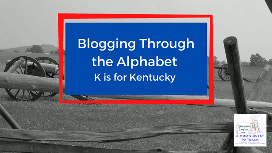 A Mom's Quest to Teach: Blogging Through the Alphabet: K is for Kentucky - black and white photo of civil war cannons