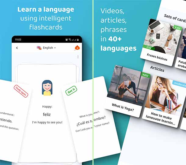 DuoCards - Language Flashcards: Học ngôn ngữ với thẻ ghi nhớ a1