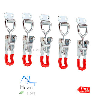 Cabinet Lever Handle Toggle Catch Latch Lock Clamp Hasp 5pcs Adjustable  Adjustable toggle clamp quick holding capacity latch hand tool, compact size and easy to use. The item is a set of 5pcs simple and practical toggle latch catches hown store