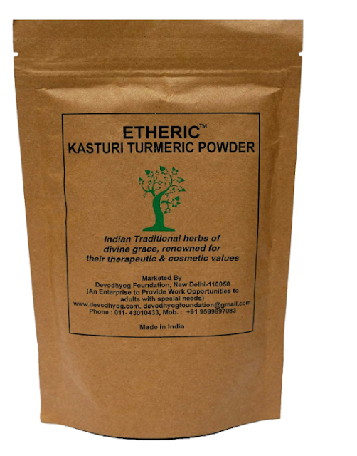 ETHERIC Wild Kasturi Turmeric Powder to remove acne (150 Grams)