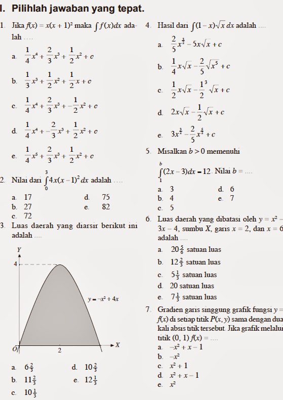 Matematika Kita Contoh Soal Matematika Xii Ips Untuk Uas I 2013
