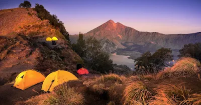 Plawangan Senaru Crater Rim altitude 2.641 masl Mount Rinjani