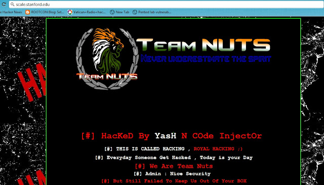 Stanford University defaced by Indian Hackers