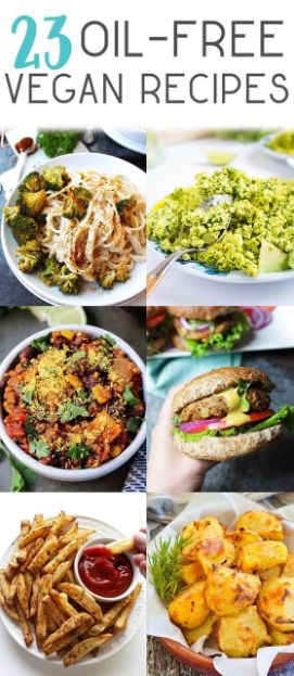 LOVE this huge compilation of oil-free vegan recipes! An oil-free vegan diet can be full of incredibly delicious food if you find the right recipes! Oil-Free Vegan Recipes that Will Make Your Tastebuds Happy! 