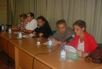 De izquierda a derecha, Daniel García, Jorge Fornet, Rogelio Riverón, Senel Paz y Laidi Fernández.