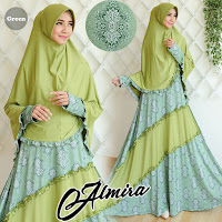 Gamis Syar'i Almira Green, Gamis Syar;i Almira, Gamis Syar'i Cantik, Gamis Almira, Syar'i Almira