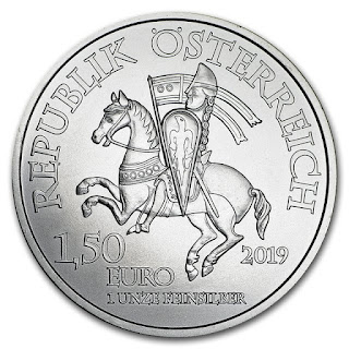 1oz Silver 2019 825 Anniversary of Austrian Mint Robin Hood