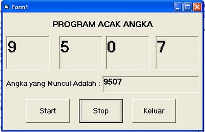 program angka random dengan VB 6.0