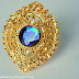 GLAMOROUS ACCESSORIES: A Delicate Gold & Royal Blue Ring